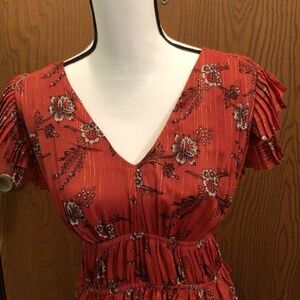 New tag on Ann Taylor Shimmer Floral Flutter Sleeve Maxi Dress size 12